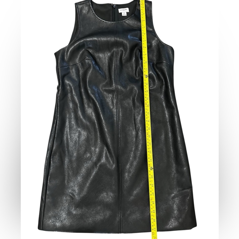 J.Crew Factory Faux-Leather Shift Dress - Picture 5 of 8